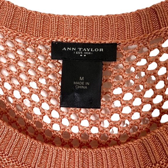 Anne Klein Medium Metallic Salmon Knit Tunic Top or Coverup - Picture 3 of 3